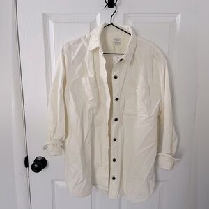 J. Crew Corduroy Shacket in Cream